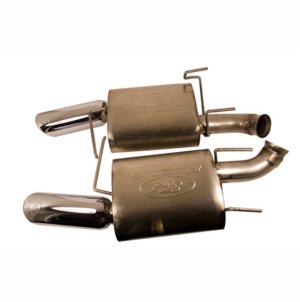 Ford Boss 302 Performance Exhaust - Rear - Ford Racing - Axle Back Sport Muffler Kit - `11-`14 Ford Boss 302 Performance Exhaust - Rear - Ford Racing - Axle Back Sport Muffler Kit - `11-`14